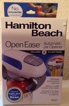 Hamilton Beach Ease Automatic Jar Opener NEW Great Gift Elderly Adults Arthritis - £12.74 GBP