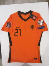 Frenkie de Jong Netherlands World Cup Qualifiers Match Soccer Jersey 2021-2022 - £79.93 GBP