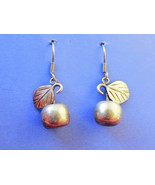 Taxco Mexican Sterling Silver Apple Drop Earrings, Signed, 10g, RARE!!! - $82.23 CAD