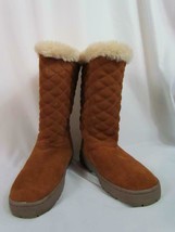 NWOB Style &amp; Co Brown Quilted Cold Weather Boot Faux Fur Lined 5 M - $705.11 MXN