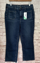 Eddie Bauer Womens Slightly Curvy High Rise Kick Flare Denim Jeans Size 16 NEW - £39.16 GBP