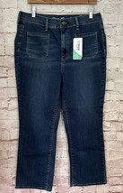 Eddie Bauer Womens Slightly Curvy High Rise Kick Flare Denim Jeans Size 16 NEW - £36.06 GBP