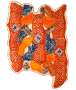 My Silk Scarf Wants to be a Garden Fence: Quilted Art Wall Hanging - £342.10 GBP