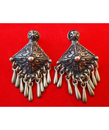 Vintage Mexican Sterling Silver Ornate Screw-Back Earrings, circa 1930, ... - £55.15 GBP