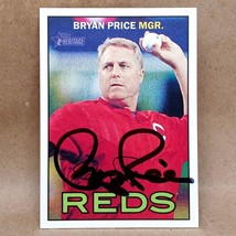 2016 Topps Heritage #275 Bryan Price SIGNED Autographed Card Cincinnati Reds - £3.89 GBP