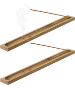 2 Pieces Natural Bamboo Incense Stick Holder Home Incent Burner with Ash... - $18.07