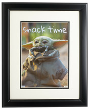 Baby Yoda The Mandalorian Framed 8x10 Snack Time Photo - £53.40 GBP