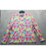 Gottex Activewear Top Womens Large Multi Water Lily Flower Mock Neck Qua... - $547.94 MXN