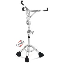 Premium Snare Drum Stand by GRIFFIN - Double Braced Heavy-Duty Weight Mount for  - £39.92 GBP