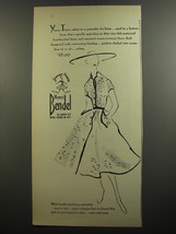 1952 Henri Bendel Young-Timers Dress Ad - admit to a partiality for Linen - £14.46 GBP