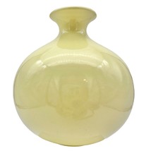 Ceramic Vase 5 inch Yellow Round Small Opening - £8.74 GBP