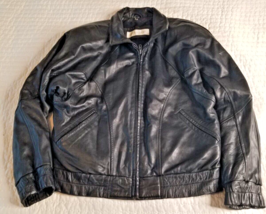 Andrew Marc Men’s Authentic Black Leather Jacket Size  L - £96.40 GBP