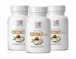 Heart Support Supplements - Extra Virgin Organic Coconut Oil 1000MG - Co... - £30.25 GBP