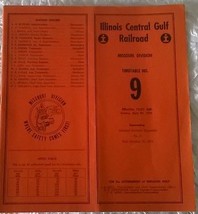 ILLINOIS CENTRAL GULF RAILROAD Missouri Division 1979 Employee Timetable - £11.67 GBP