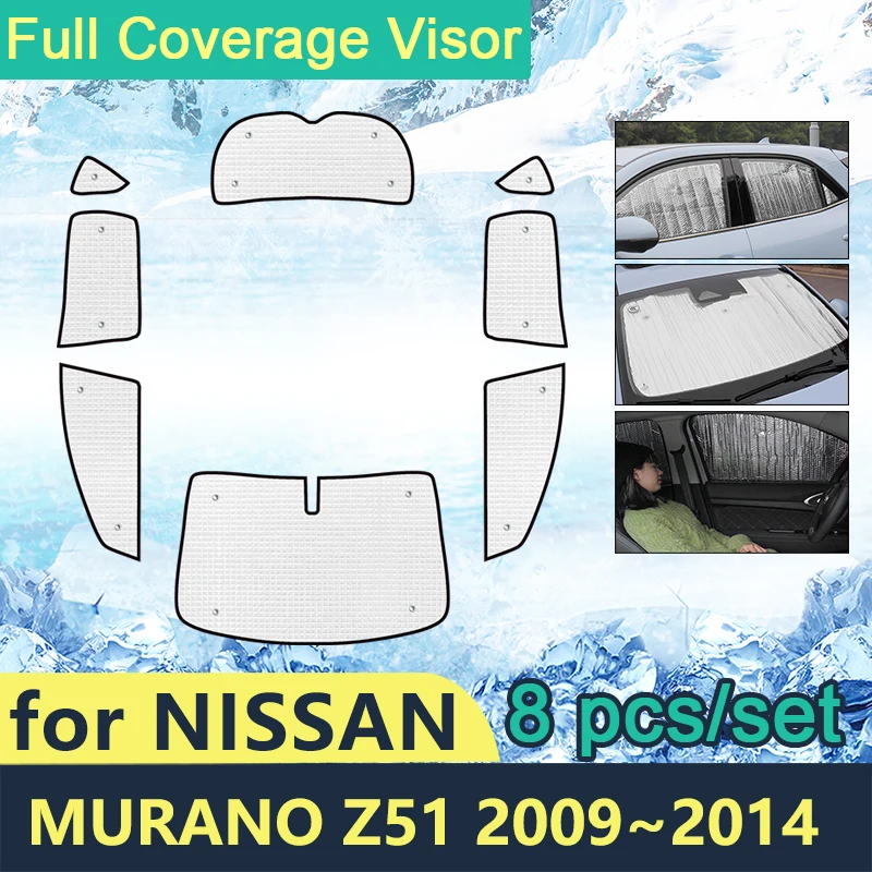 Full Cover Sunshades For Nissan Murano Z51 2009~2014 Car Windshields Accessories - £24.90 GBP+
