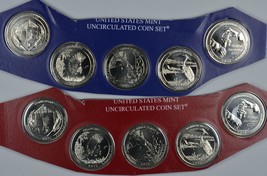 2015 P &amp; D America the Beautiful uncirculated quarters in mint cello  - £11.55 GBP