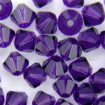 4mm Purple Velvet Swarovski Xilion Crystal Beads 5328, 72 bicone - £5.50 GBP