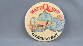 SB Math Quest Pin - Made in Canada - 1980s Promo Pin !!  - £22.82 GBP