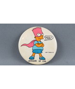 Retro Simpsons Pin - Bart as the Avenger of Evil - Full colour print - $15.00