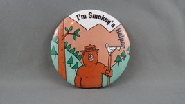 Smokey the Bear Pin - I&#39;m Smokey&#39;s Helper - Full Colour Print  - £11.81 GBP
