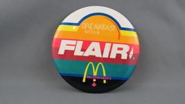 1980s Mc Donald&#39;s Staff Pin - Beakfast with Flair - Awesome Vibrant Grap... - £11.79 GBP