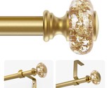 Gold Curtain Rods For Windows 32-72 Inch: 1 Inch Adjustable Acrylic Drap... - $54.99