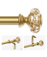 Gold Curtain Rods For Windows 32-72 Inch: 1 Inch Adjustable Acrylic Drap... - £43.11 GBP