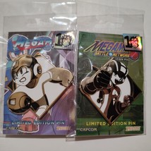 Mega Man Classic &amp; Exe Official Limited Edition Enamel Pins Set Of 2 - £20.57 GBP