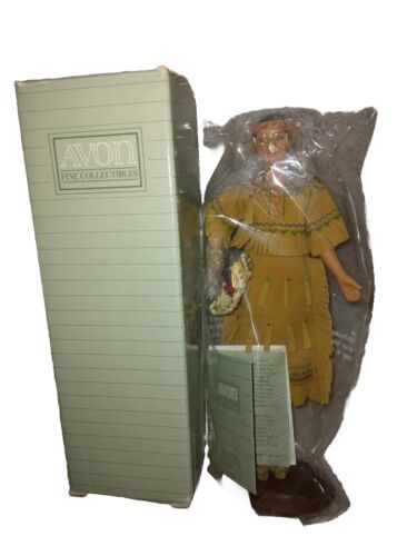 Primary image for Vtg 1991 Avon Tasime Native American Sioux International Porcelain Doll 9"