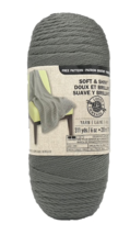Loops &amp; Threads, Soft &amp; Shiny Solid Yarn, Gray, 6 Oz. Skein - £7.15 GBP