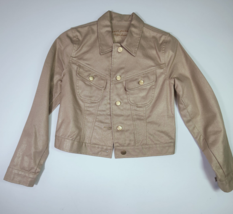 Lauren Jeans Co. Ralph Lauren Womens Gold Metallic Jacket Size PP - $26.36