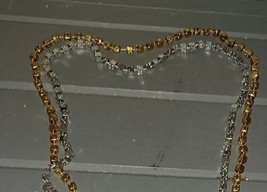 Vintage Silver and Gold Dice Mardi Gras Necklace Beads - $6.00