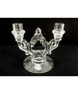 Cambridge 2-Light Keyhole Candlestick, Chantilly Leaf Scroll, Deep 1&quot; Sc... - $48.95