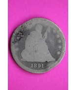 1891 P Seated Liberty Silver Quarter Scarce Guaranteed Authentic Rare Co... - $510.00 MXN