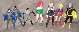Catwoman Bat Girl Poison Ivy Super Girl Harley Quinn Action Dc Comic Figure Lot - £36.05 GBP