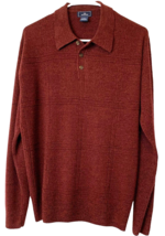 Dockers Sweater Mens 3/4 Button Collared Dark Red w/Brown Buttons Size M... - £9.28 GBP