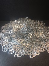 1000 Pull Tabs Tops Aluminum Washed Pop Beer Can Crafts Hobby Silver Fas... - $4.94