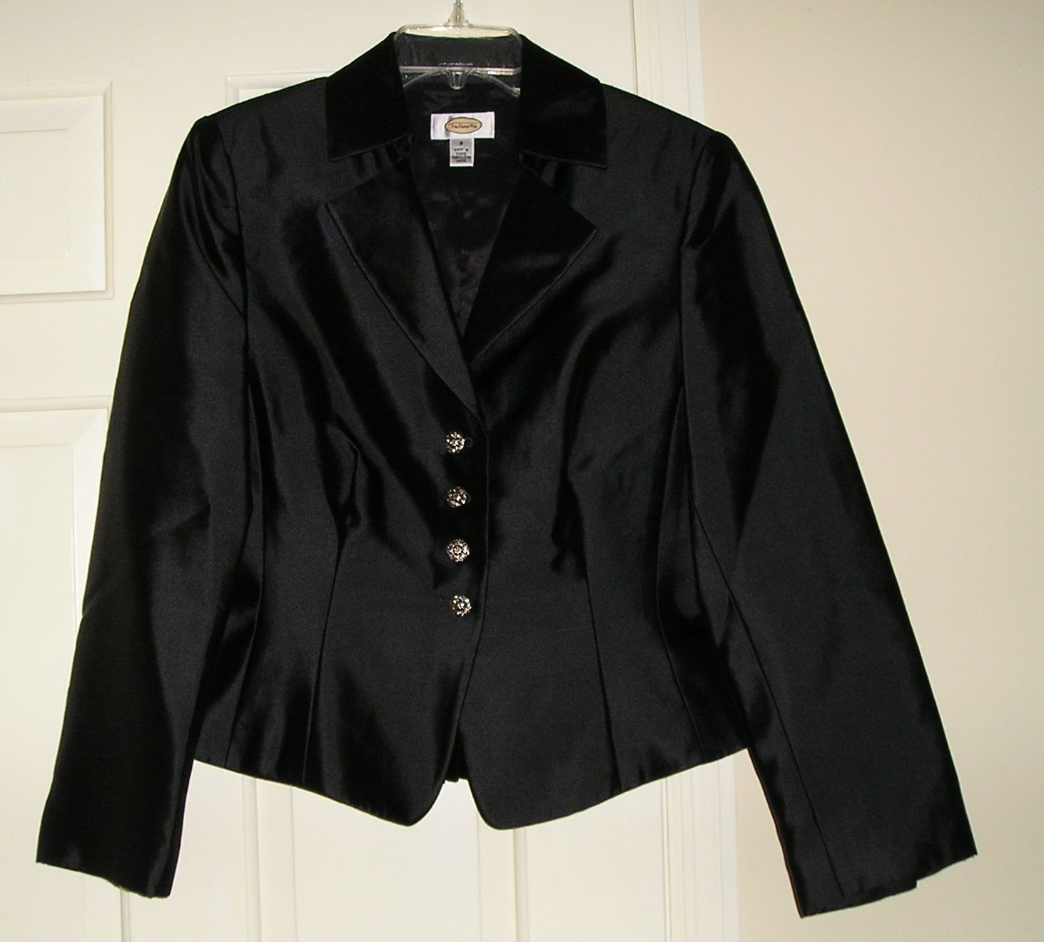 TALBOTS Women's Black Dress Button Blazer Size 8 / Medium M NEW WITHOUT TAG - $39.99