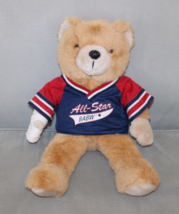 16&quot; Brown Plush Wounded All Star Teddy Bear  - £5.94 GBP