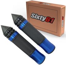 Suzuki GSXR 1000 Black Blue Hand Grips Comfort Gel Spiked Bar Ends 7/8 - €45,74 EUR