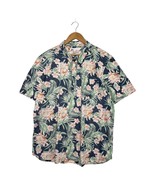 Chubbies Shirt Mens 2XL Navy Blue Floral Hawaiian Button Up Tropical Haw... - $29.69