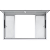 VEVOR Concession Window 60"x36", Aluminum Alloy Food Truck Service Window with 4 - $695.99