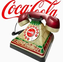Vintage Retro Coca-Cola Retro Tiffany Stained Glass Style Light Up Phone... - $48.00