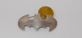 925 Sterling Silver Batman Bat-Signal Brooch Pin Taxco Mexico TM-161 RARE - £59.94 GBP