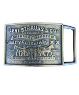 Levi Strauss &amp; Co Original Riveted Quality Clothing XX Metal Belt Buckle... - £19.43 GBP