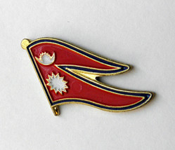 NEPAL NATIONAL COUNTRY WORLD FLAG LAPEL PIN BADGE 3/4 INCH - £4.20 GBP
