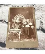 Vintage Antique Photograph Childrens Portrait Young Siblings Cabinet Card - £11.89 GBP