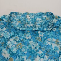 Elastic Waist JSKSS2E Women's Blue Floral Pull-On Skirt Size 2XL Waist 40" image 8