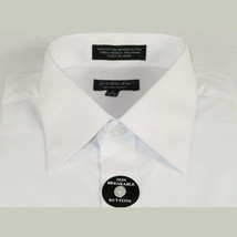 Mens Milani dress shirt cotton Blend easy wash long sleeves white French Cuffs image 4