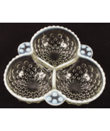 Vintage Moonstone Opalescent Hobnail 3-Section Candy Dish - $14.99
